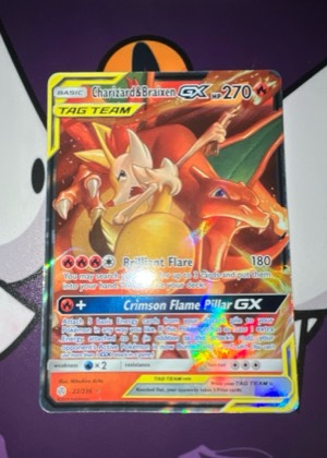 Charizard & Braixen GX, graded 9.0