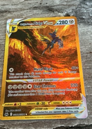 Origin Forme Dialga VSTAR (Secret), graded 9.5