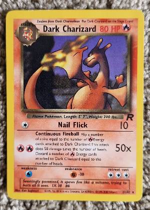 Dark Charizard (21) graded 8