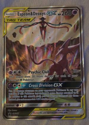 Espeon & Deoxys GX - SM240 graded 6 & below