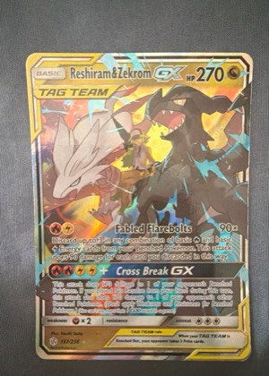 Reshiram & Zekrom GX, graded 9.0