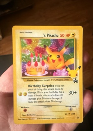 ______'s Pikachu, graded 8.5