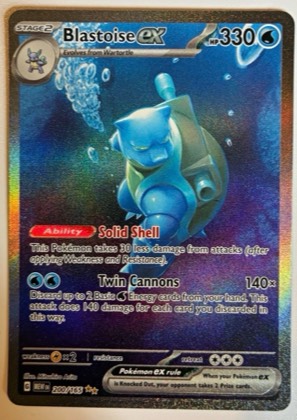 Blastoise ex - 200/165 graded 9