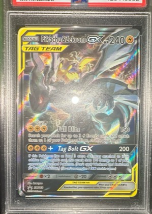 Pikachu & Zekrom GX, graded 9.0