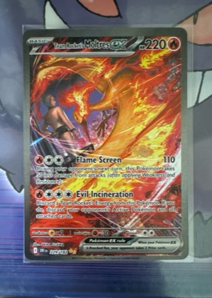 Team Rocket's Moltres ex - 229/182 graded 9.5