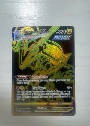 Rayquaza VMAX (Secret), graded 9.0