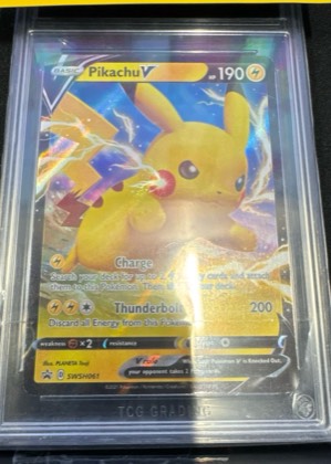Pikachu V - SWSH061 graded 9