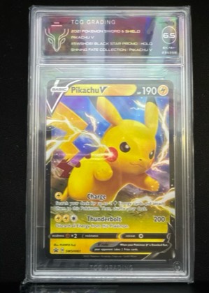 Pikachu V - SWSH061 graded 6 & below
