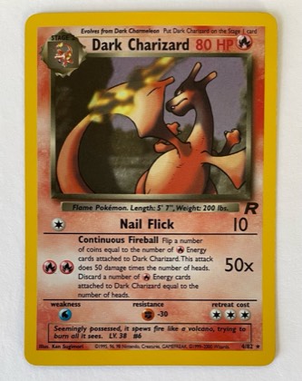 Dark Charizard (4), graded 7.5