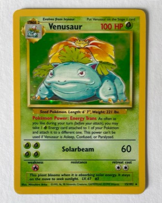 Venusaur, graded 7.5