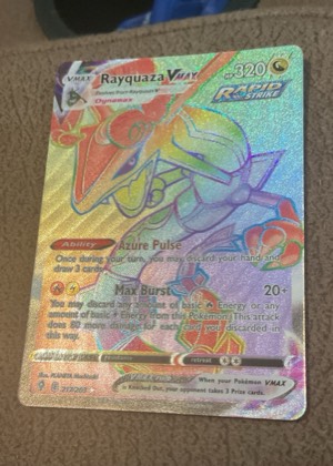 Rayquaza VMAX (Secret), graded 9.0