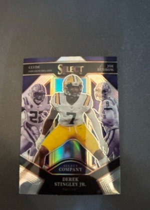 Clyde Edwards-Helaire / Derek Stingley Jr. / Joe Burrow, graded 8.0