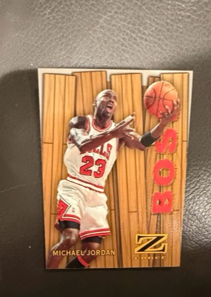 Michael Jordan 1997 Skybox Z-Force #11 Base, graded 6.5