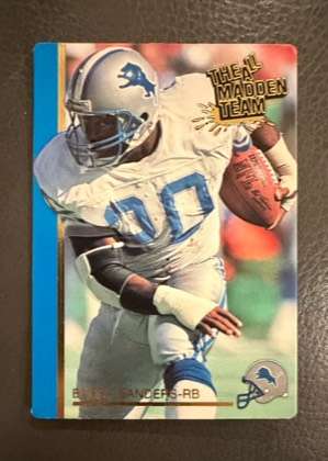 Barry Sanders 1992 Action Packed All-Madden Team #30, graded 8.0