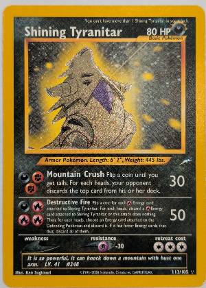 Shining Tyranitar graded 6 & below