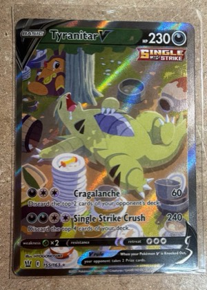 Tyranitar V (Alternate Full Art), graded 9.0