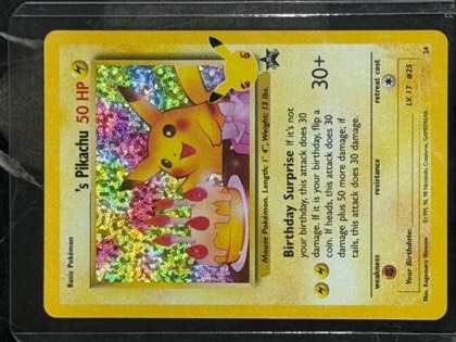 ______'s Pikachu, graded 9.0