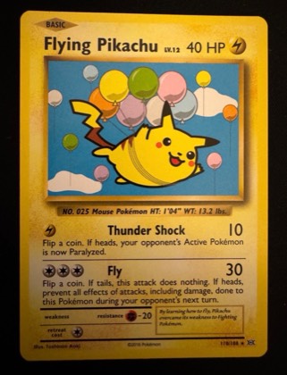 Flying Pikachu graded 8