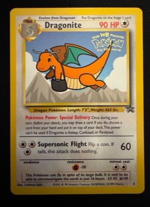 Dragonite (Movie Promo), graded 7.5