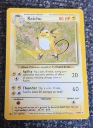 Raichu, graded 7.5
