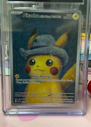Pikachu with Grey Felt Hat graded 6 & below