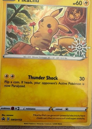 Pikachu - SWSH153 (Holiday Calendar), graded 9.0