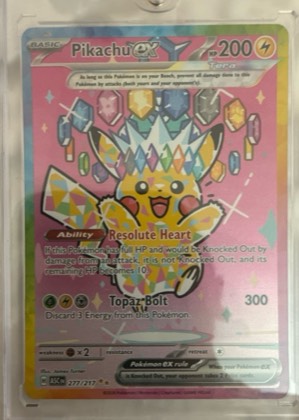 Pikachu ex - 277/217 graded 8.5