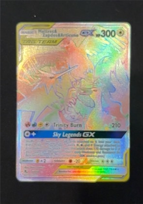 Moltres & Zapdos & Articuno GX (Secret), graded 8.5