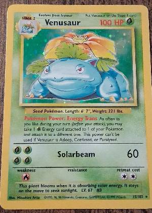 Venusaur, graded 7.5
