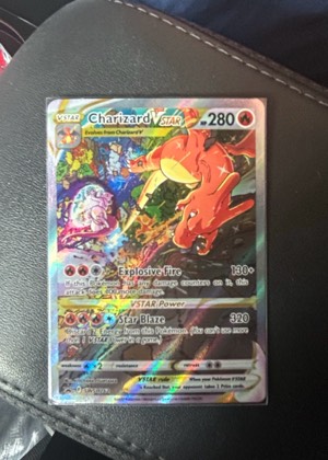 Charizard VSTAR (Secret), graded 9.0