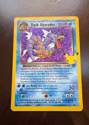 Dark Gyarados (Prerelease), graded 7.5