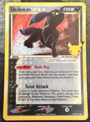 Umbreon Star, graded 8.5