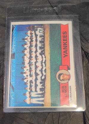 Yankees Team Card (Bob Lemon), graded 8.0