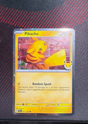 Pikachu - 051/162 (Cosmo Holo), graded 9.5