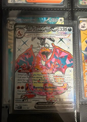 Charizard ex - 215/197 graded 8