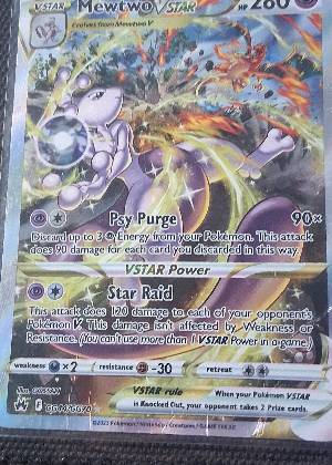 Mewtwo VSTAR graded 6 & below
