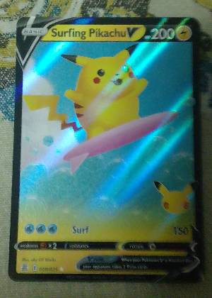 Surfing Pikachu V, graded 9.0