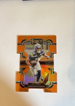 2023 Panini Select Jaxon Smith-Njigba #87 Concourse Orange Prizm /499, graded 9.0