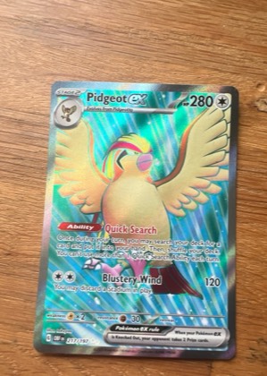 Pidgeot ex, graded 8.5