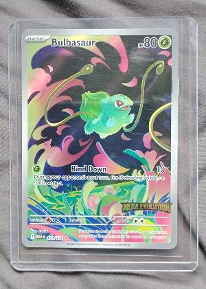 Bulbasaur (Mega Evolution Stamped), graded 8.5