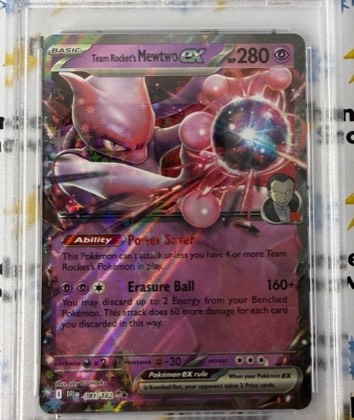 Team Rocket's Mewtwo ex - 081/182 graded 8.5