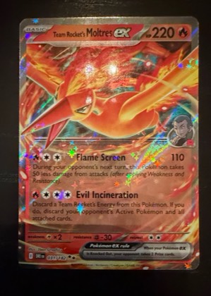 Team Rocket's Moltres ex, graded 9.0