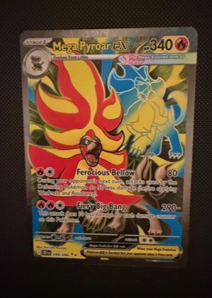 Mega Pyroar ex, graded 8.0
