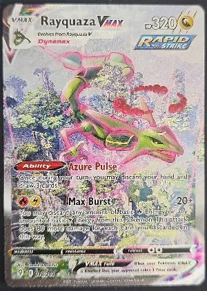 Rayquaza VMAX (Alternate Art Secret), graded 9.0