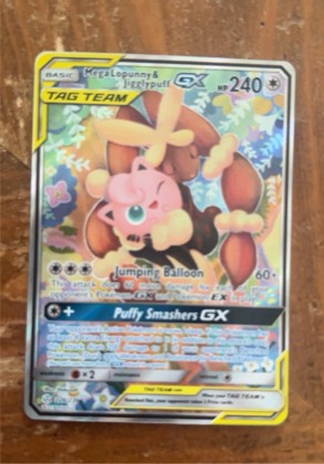 Mega Lopunny & Jigglypuff GX (Alternate Full Art), graded 9.5