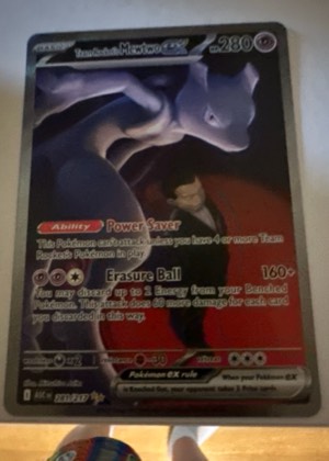 Team Rocket's Mewtwo ex, graded 8.0
