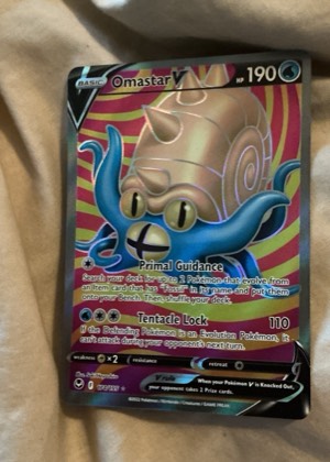 Omastar V (Full Art), graded 9.0
