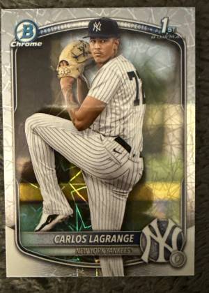 2025 Bowman Chrome #BCP-202 Carlos Lagrange, graded 9.0