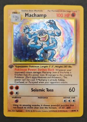Machamp - 8/102 (Base Set Shadowless), graded 8.0