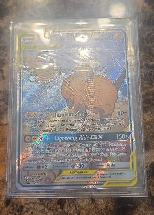 Raichu & Alolan Raichu GX (Alternate Full Art), graded 8.5